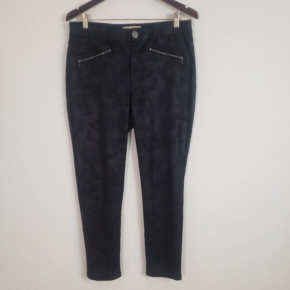 Democracy Ponte Pants 12 Black AB Technology Grunge Witchy Goth Sretchy Metallic